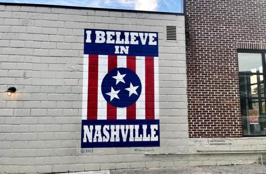 I believe in Nashville wall mural.