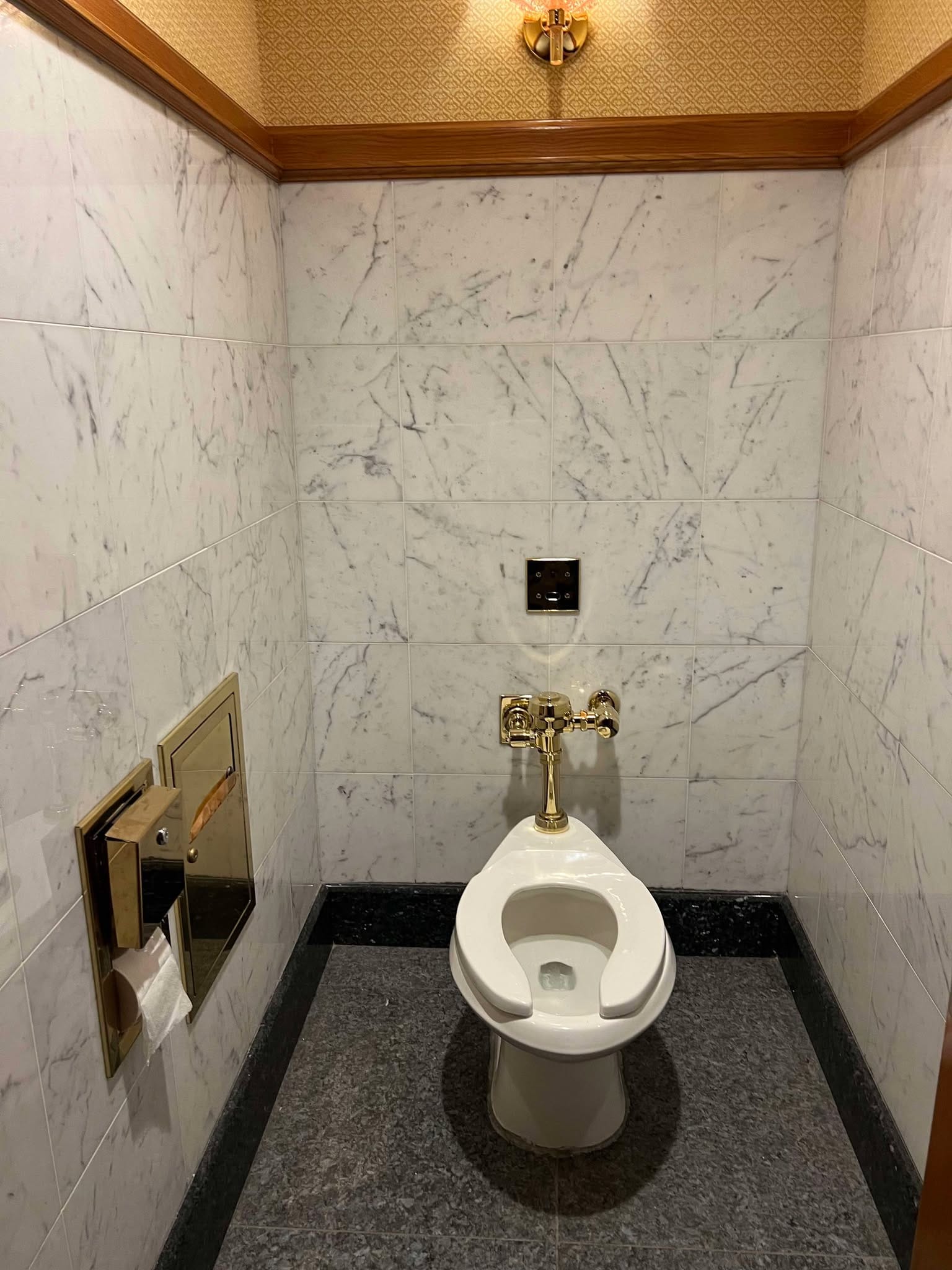 Another view of the bathrooms at Snowbasin, but this time the toilet. 