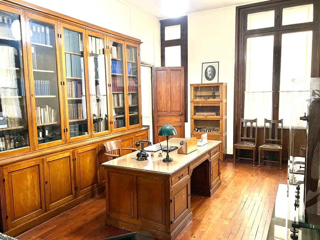 Photo from the Marie Curie Museum of Marie's desk that she worked at for this free things to do in Paris picture.