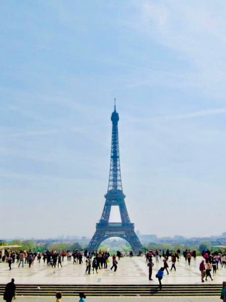 Eiffel Tower from the Place du Trocadero in Paris.