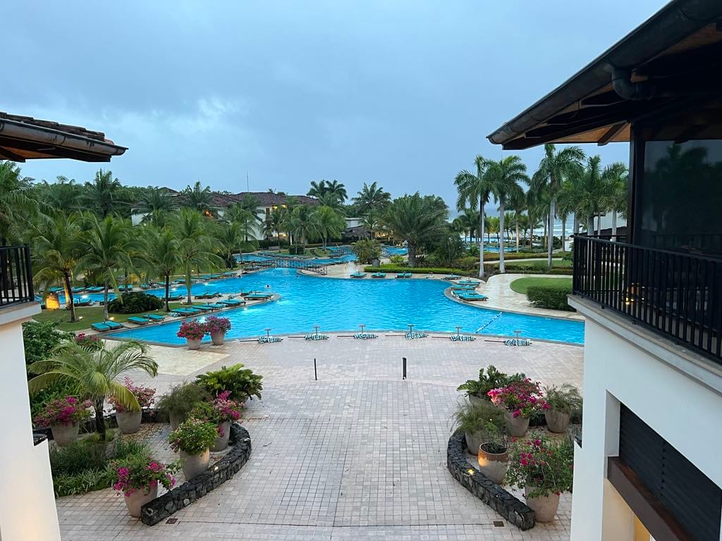 A view of the pool during the daytime at the resort.