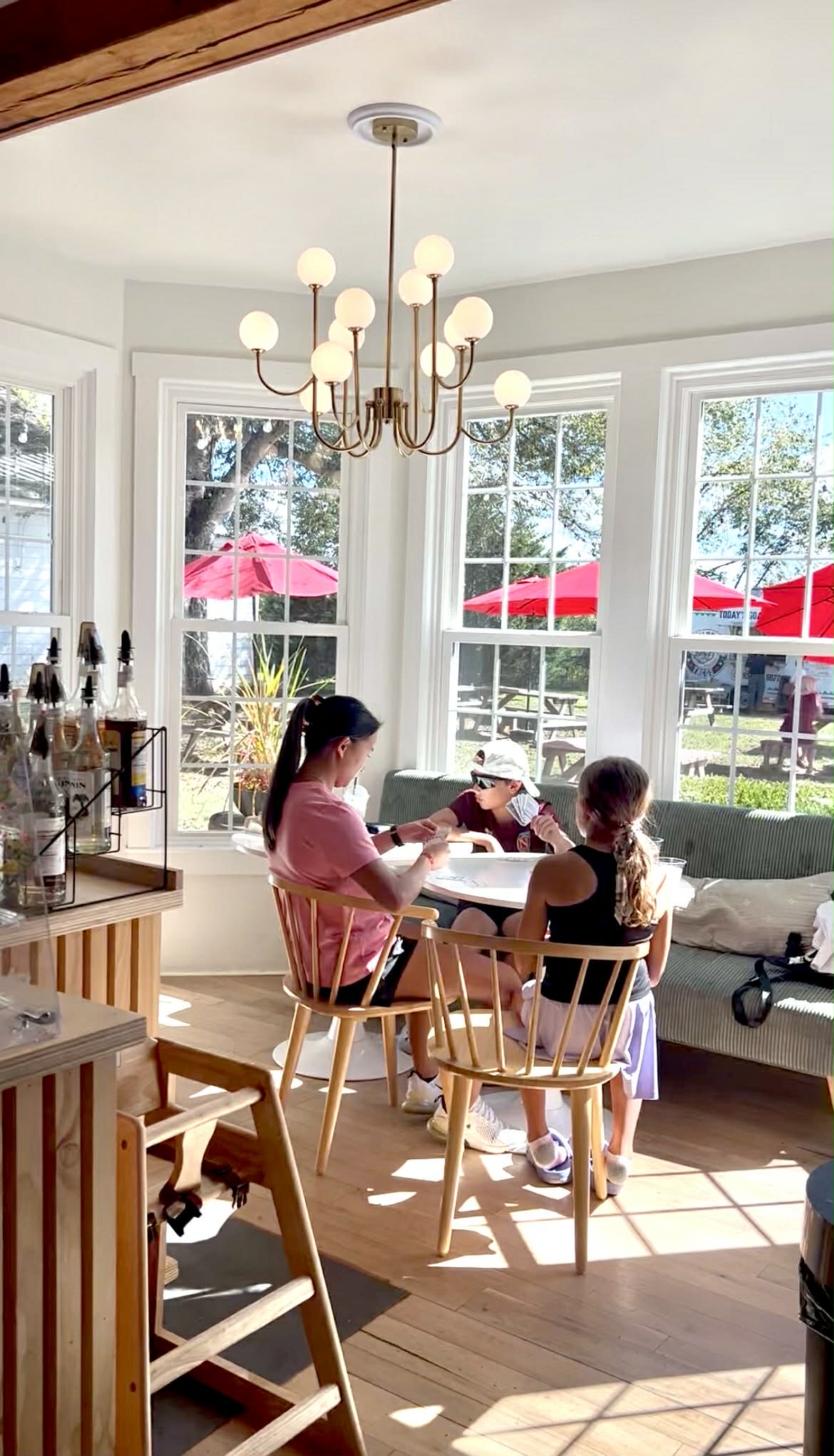 Kids playing cards at this Nashville area coffee shop.
