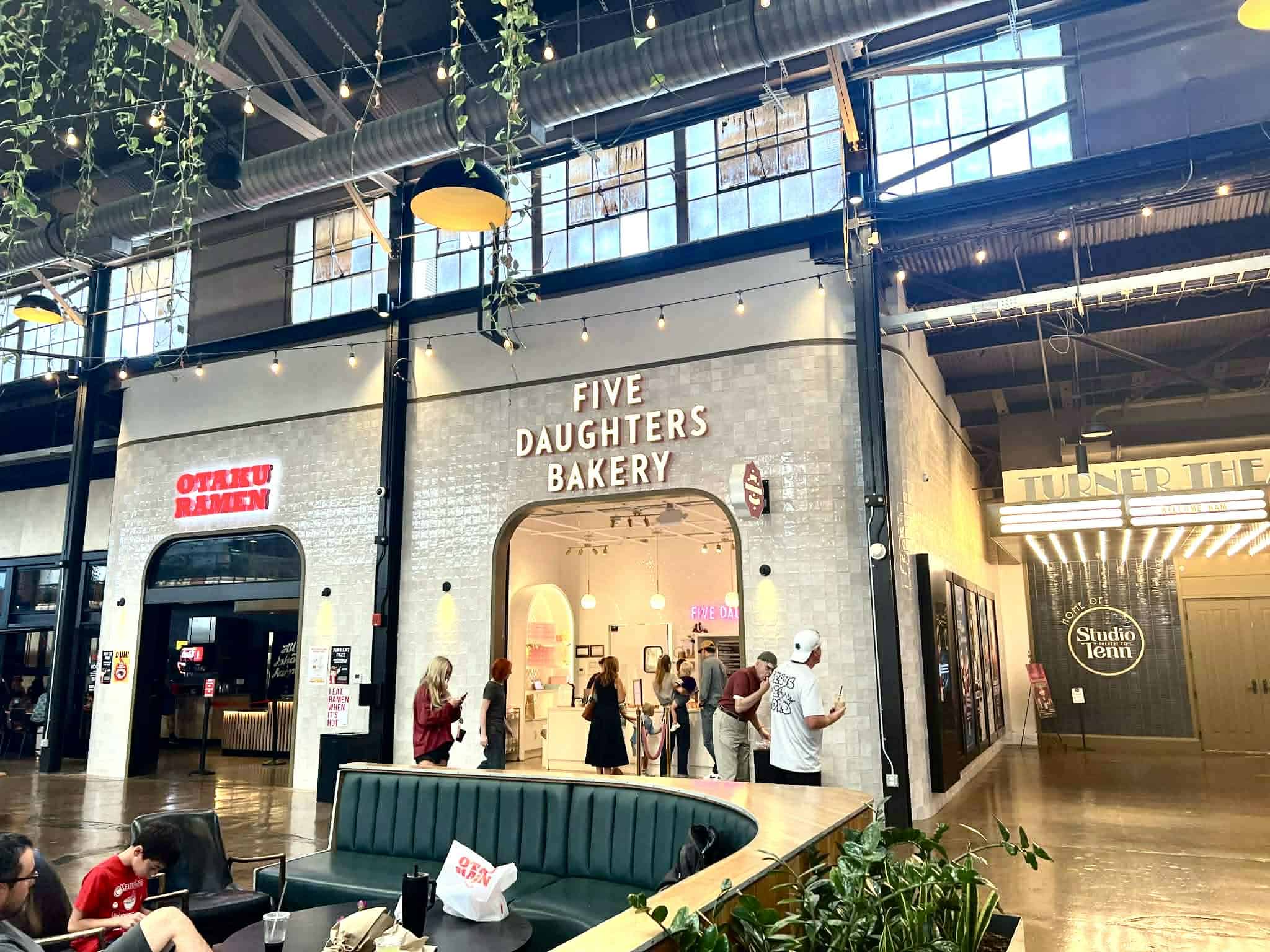 A view of Five Daughter's Bakery in the Factory.