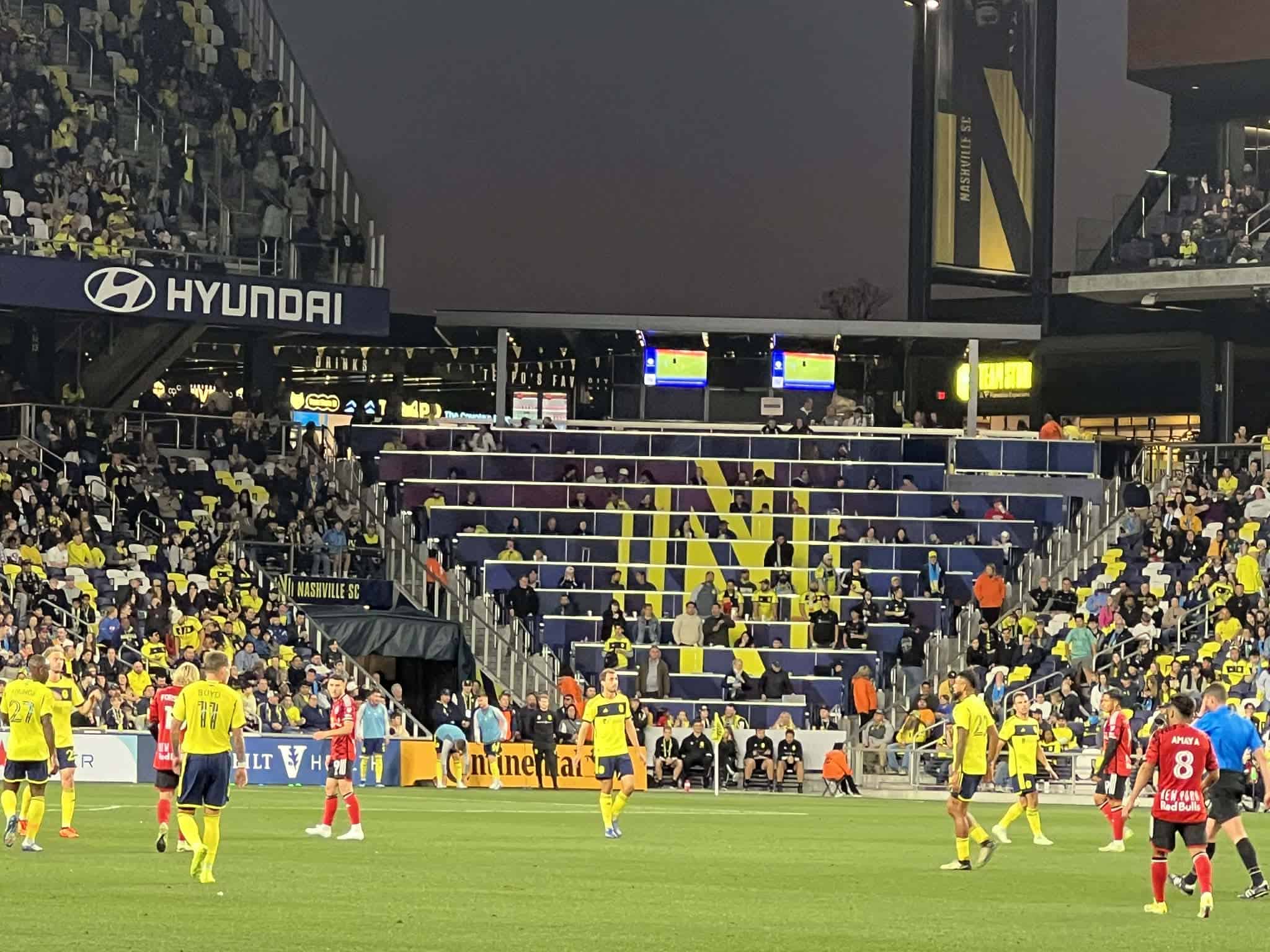 Nashville Soccer Club players on the field.