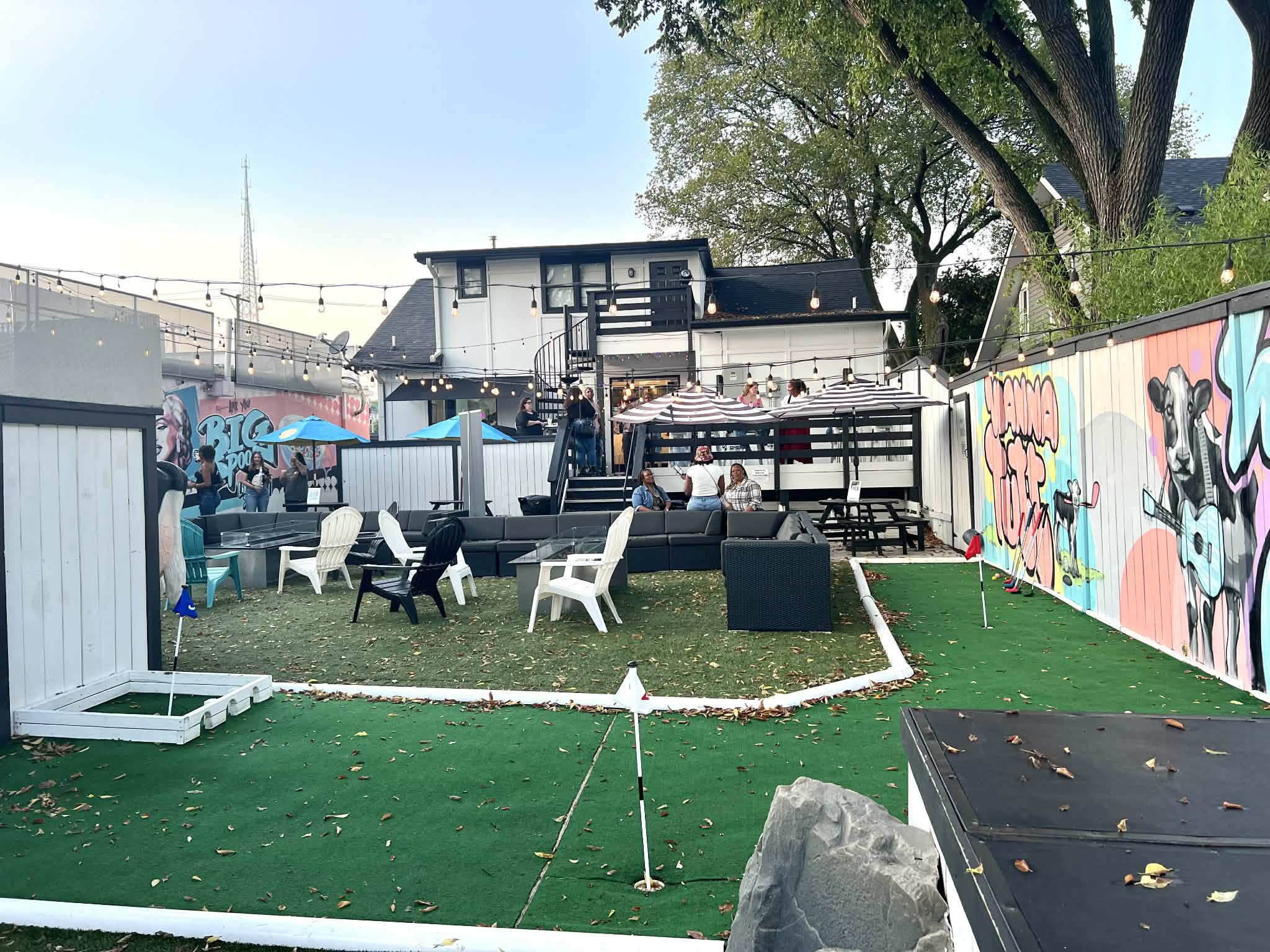 The outdoor space at Wanna Spoon where kids can play when they are in Nashville.