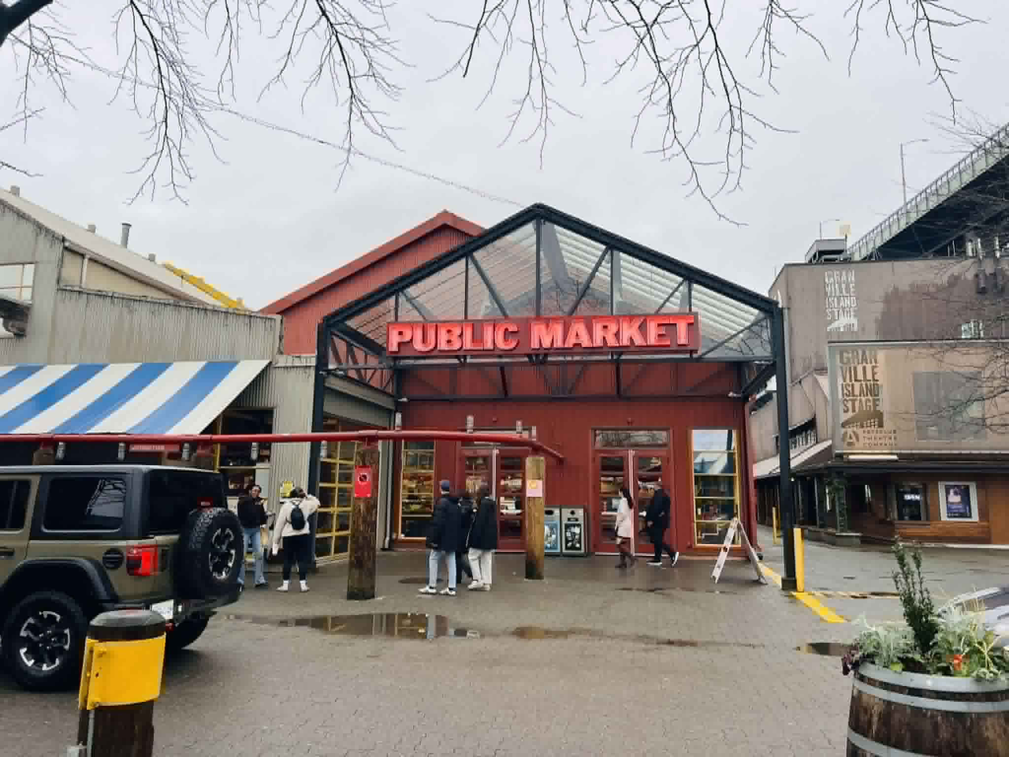 The outside of the Public Market in Granville, Vancouver.