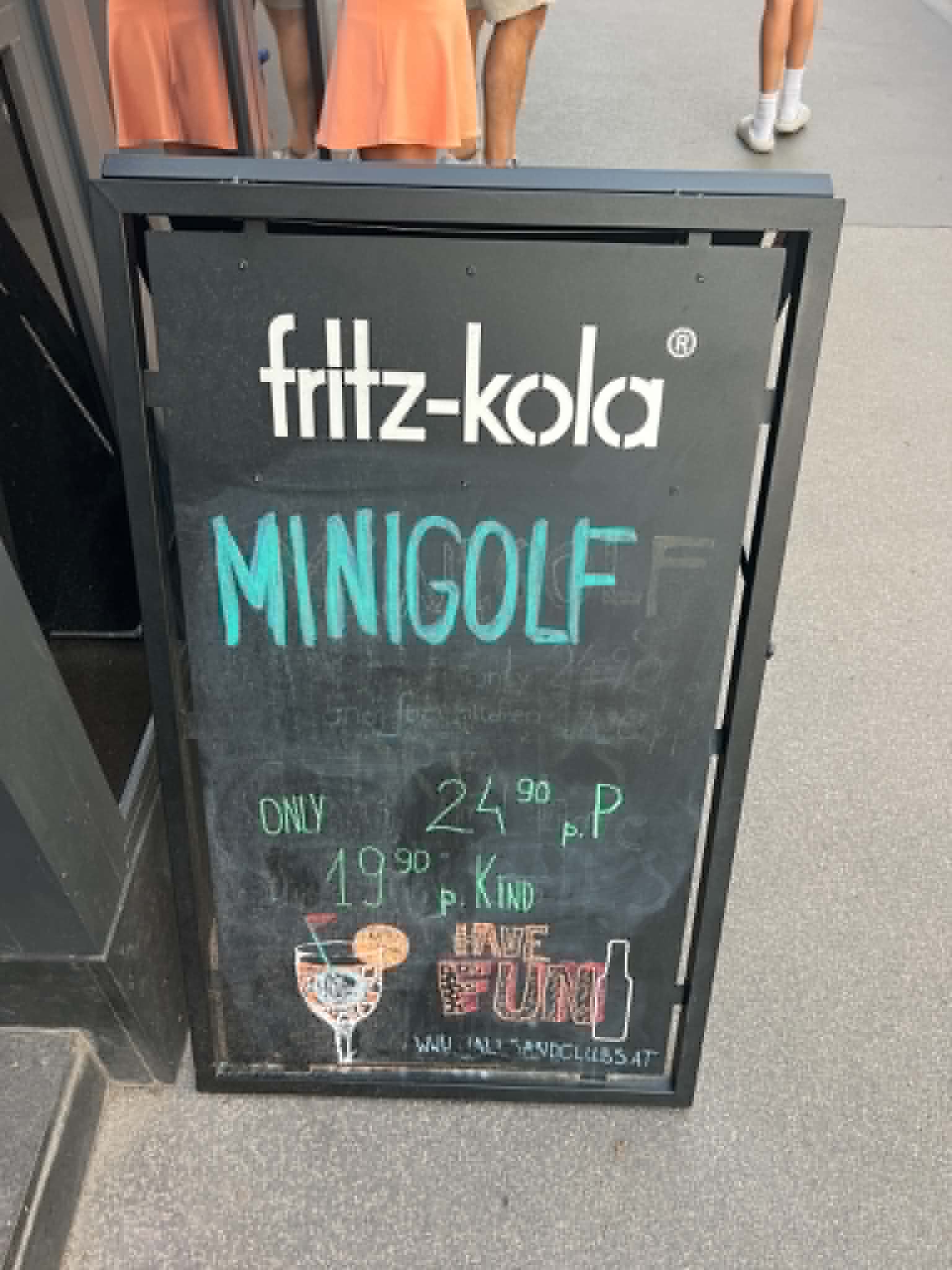 Sign for mini golf.