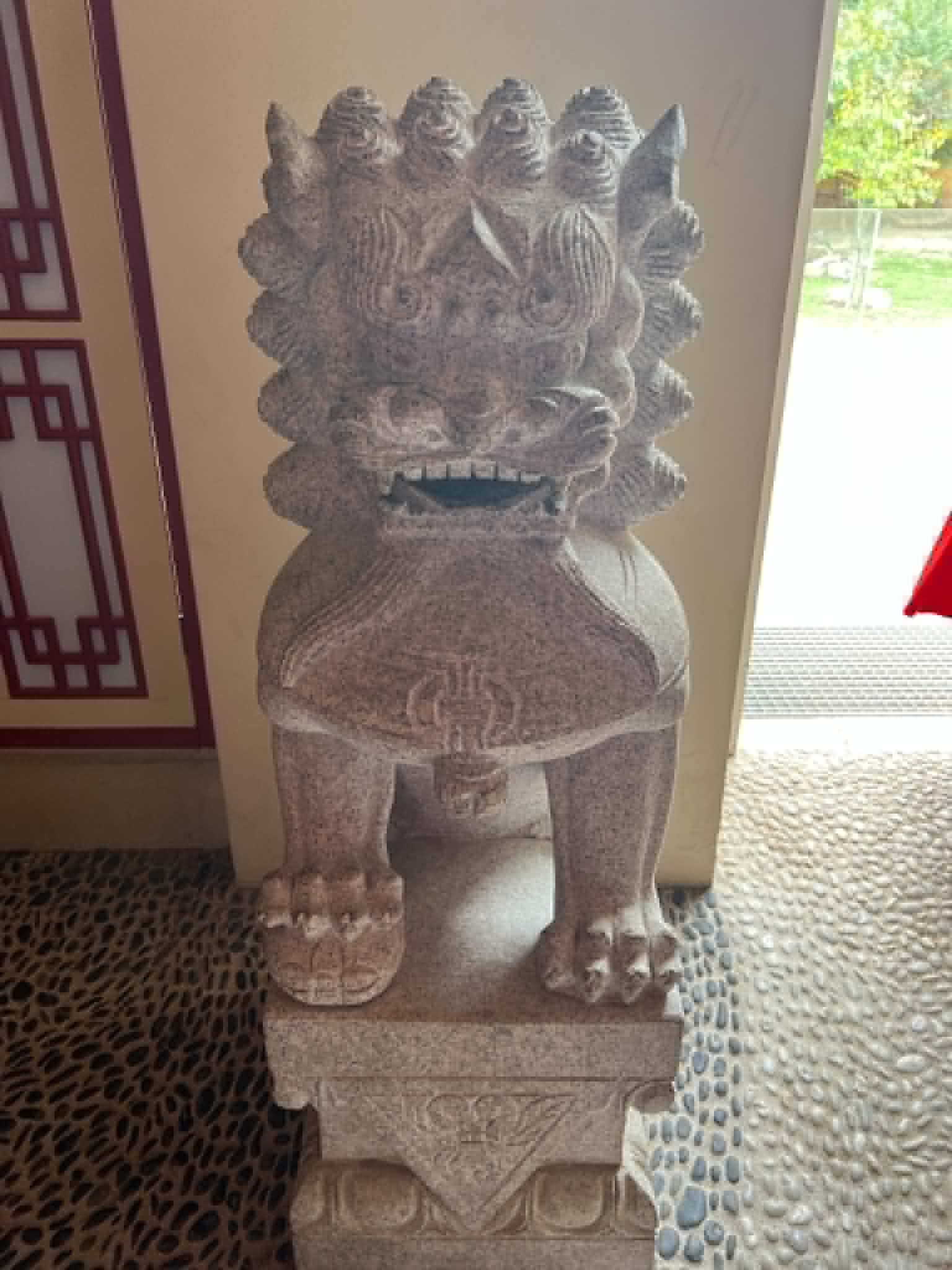 Dragon statue in the panda exhibit.