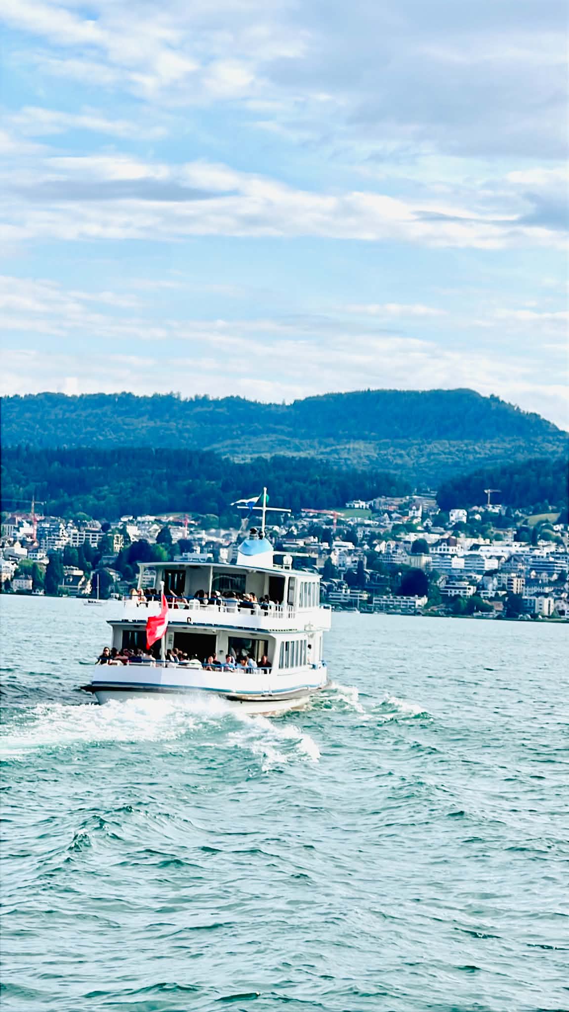 A ferry boat in Lake Zurich.