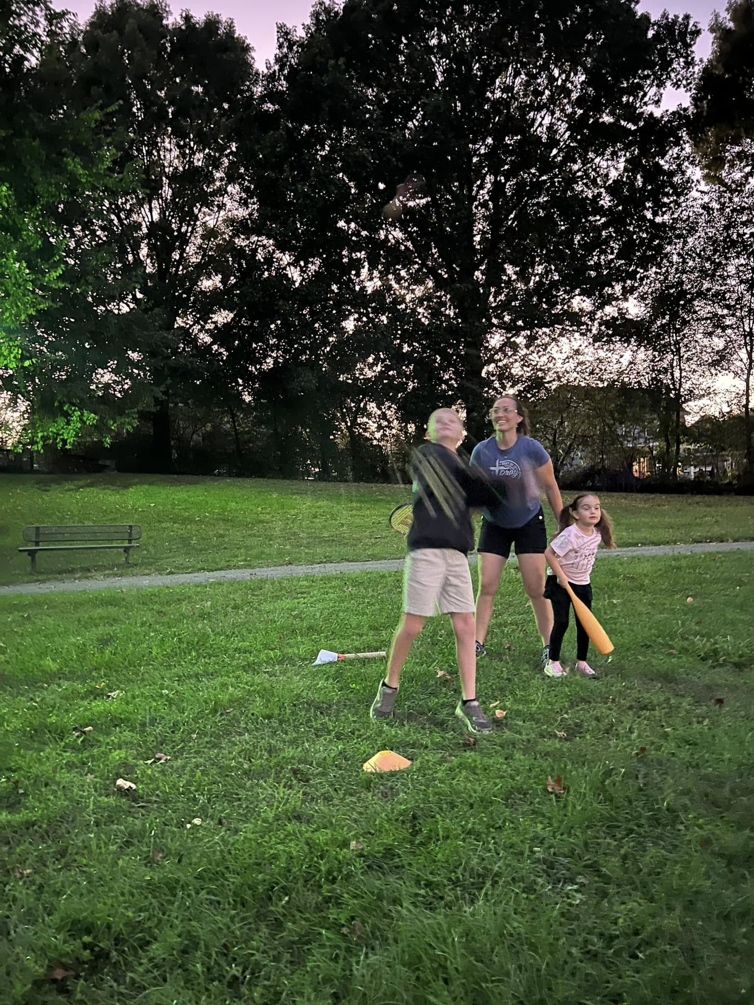 Kids playing apple schmear on Feast of Trumpets.